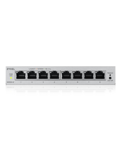 Switch 8 puertos zyxel gs1200 - 8v3 8xgbe