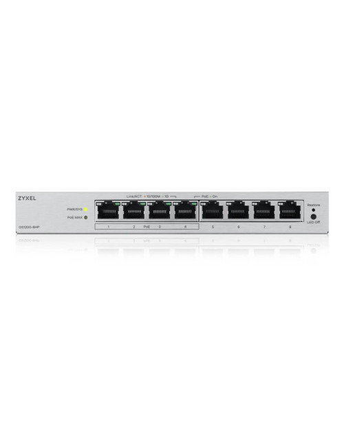 Switch 8 puertos zyxel gs1200 - 8hpv3 8xgb