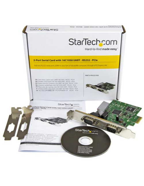 Tarjeta red startech pex2s1050 2x rs232