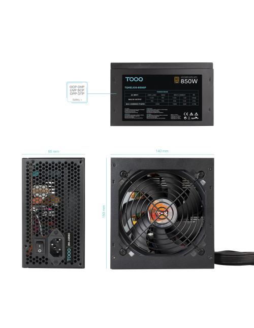 Fuente alimentacion tooq tqhelios - 850sp gaming atx