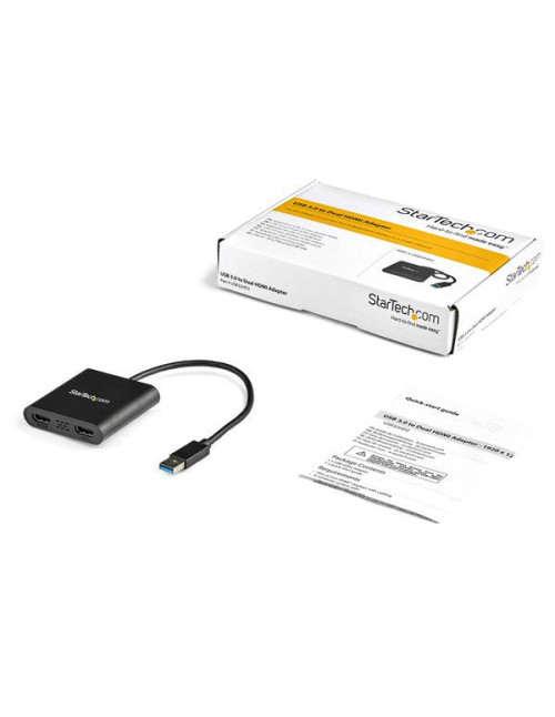 Adaptador usb 3.0 a 2x hdmi