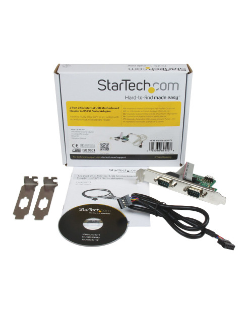 Bracket placa base startech 2x rs232