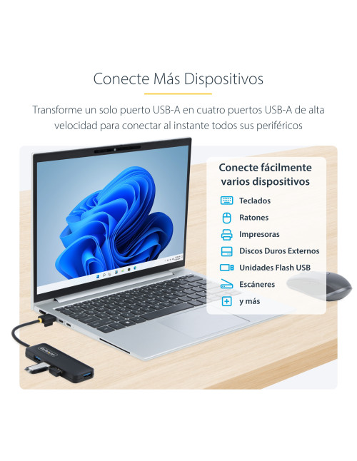 Hub startech usb tipo a 4