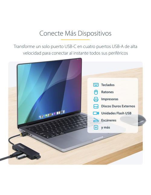 Hub startech usb tipo c 4