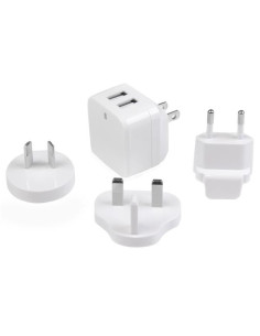 Cargador pared startech usb2pacwh 17w 2x