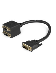 Splitter dvi - d startech 0.3m macho - hembra negro