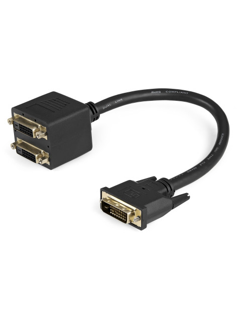 Splitter dvi - d startech 0.3m macho - hembra negro