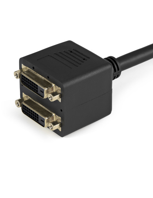 Splitter dvi - d startech 0.3m macho - hembra negro