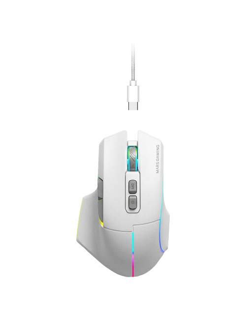 Raton inalambrico mars gaming mmw - vector blanco