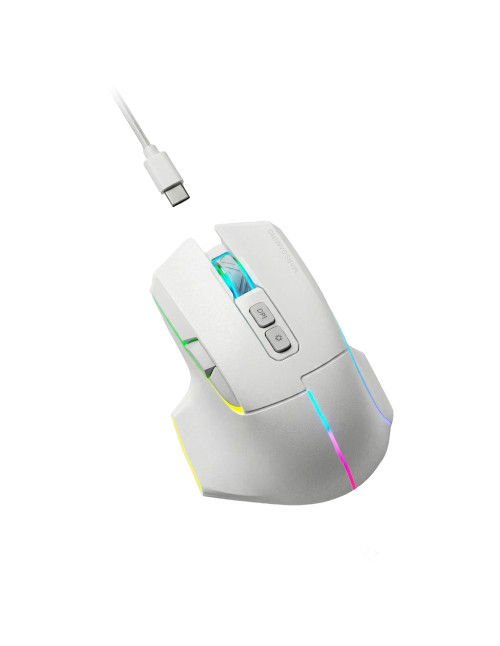Raton inalambrico mars gaming mmw - vector blanco