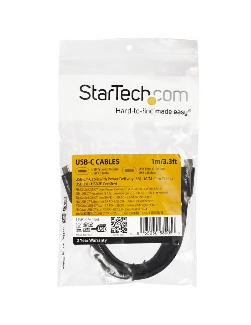 Cable usb tipo c startech 1m