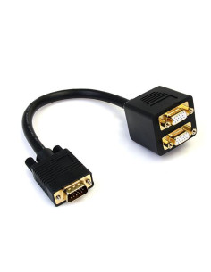Cable vga startech 0.3m macho - hembra negro
