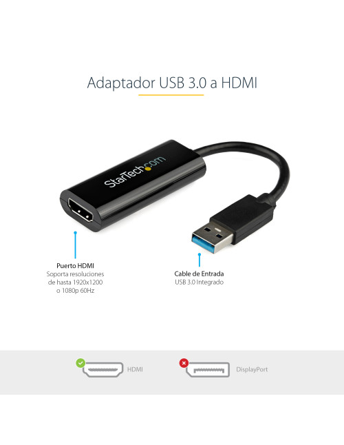 Adaptador usb tipo a a hdmi