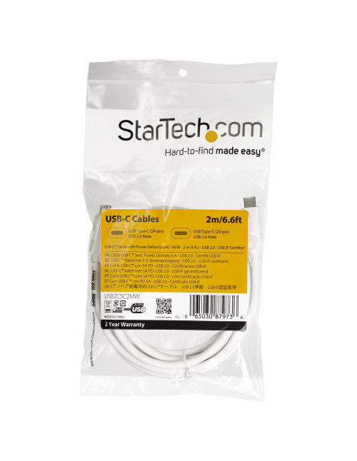 Cable usb tipo c startech 2m