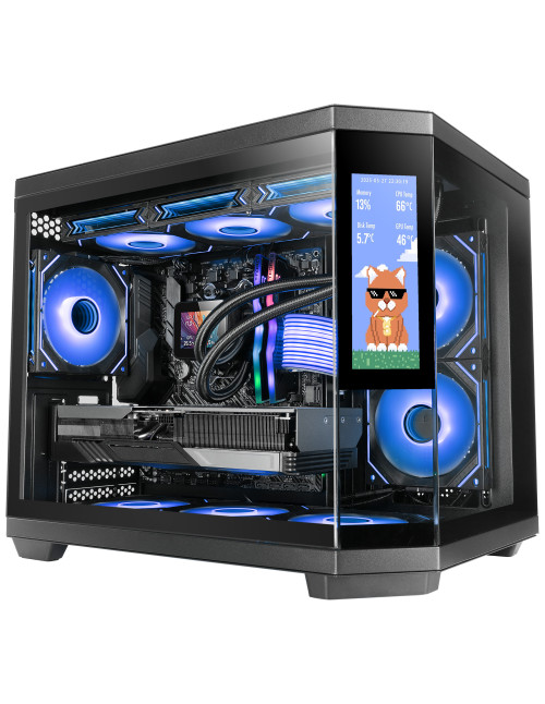 Caja ordenador mars gaming mc3tcorelcdm matx