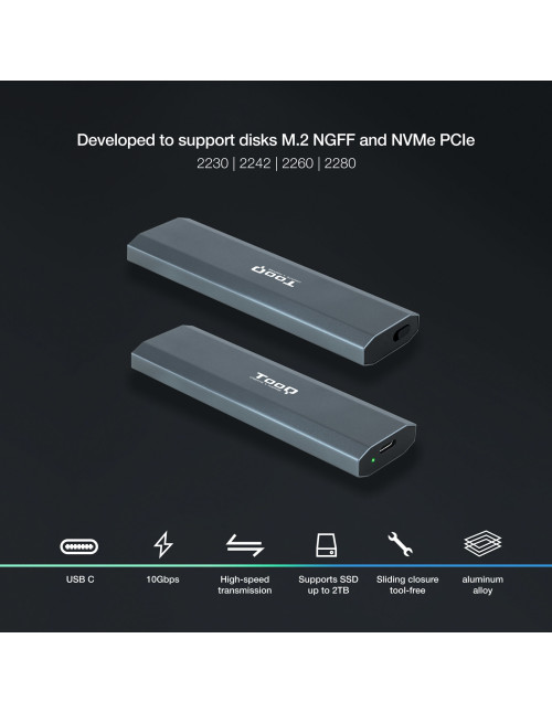 Caja externa tooq tqe - 2223g ssd m.2
