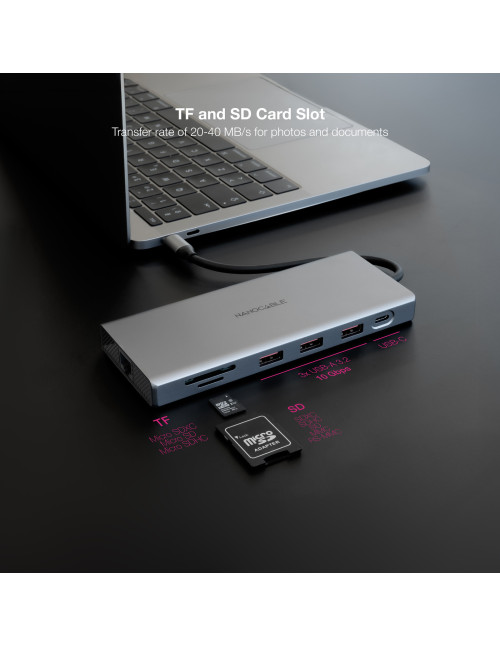 Hub nanocable usb - c 12 en 1