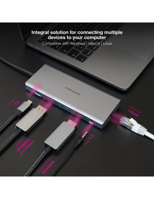 Hub nanocable usb - c 12 en 1