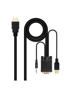 Cable conversor nanocable hdmi a vga+audio+usb