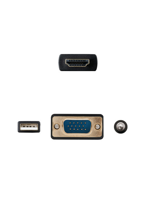 Cable conversor nanocable hdmi a vga+audio+usb