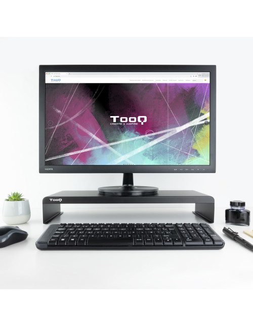 Elevador soporte monitor tooq metalico negro