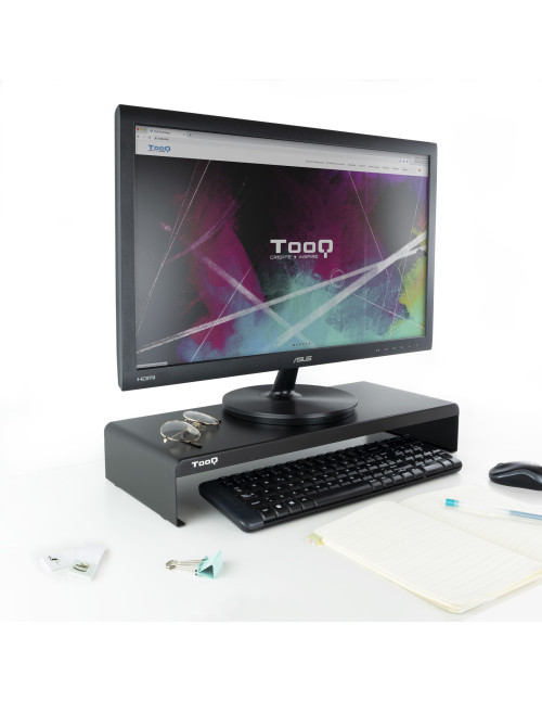Elevador soporte monitor tooq metalico negro