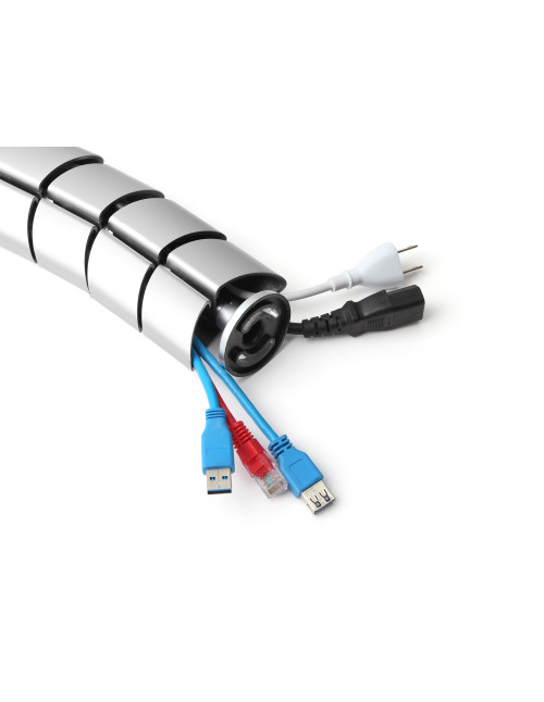 Organizador cables escritorio equip doble canal