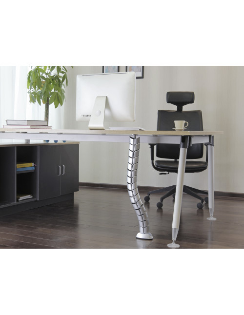 Organizador cables escritorio equip doble canal