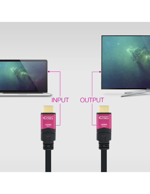 Cable hdmi nanocable v2.0 4k@60hz 18