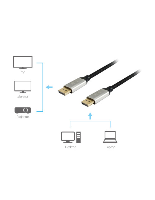 Cable displayport 8k premium equip 1m