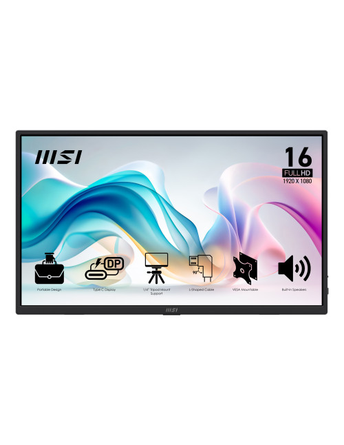 Monitor msi mp165 e6 15.6 pulgadas fhd