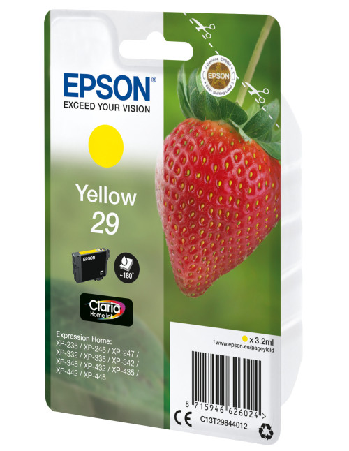 Cartucho tinta epson 29 c13t29844012 amarillo