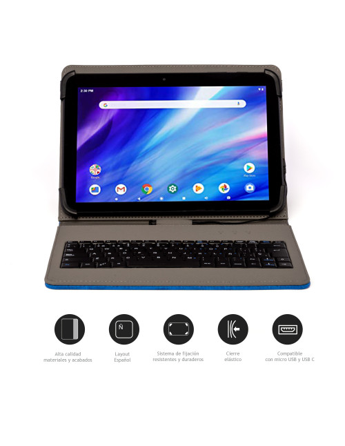 Funda con teclado nilox tablet 10.5 pulgadas
