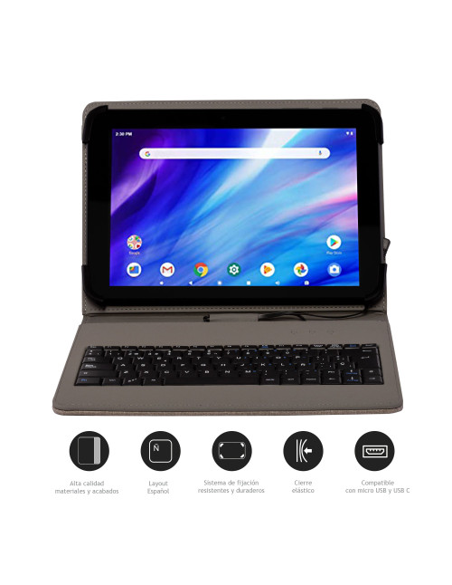 Funda con teclado nilox tablet 10.5 pulgadas
