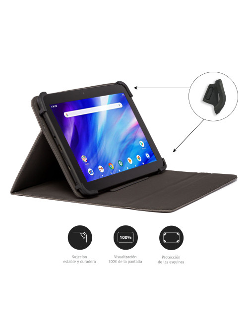 Funda universal nilox tablet 10.5 pulgadas gris