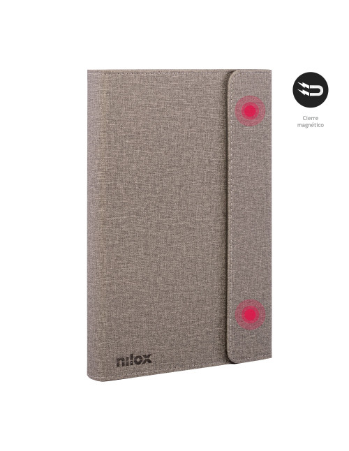 Funda universal nilox tablet 10.5 pulgadas gris