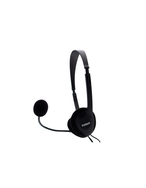 Auriculares nilox microfono control vol negro
