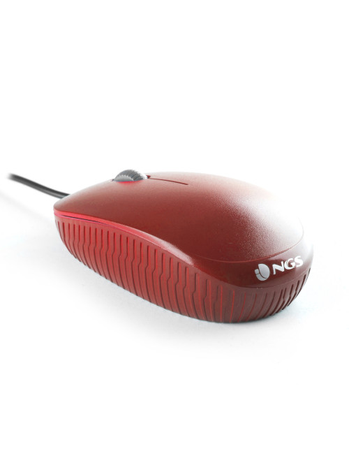 Raton con cable ngs flamered optico
