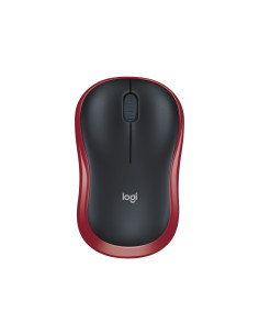 Mouse logitech wireless m185 optico rojo