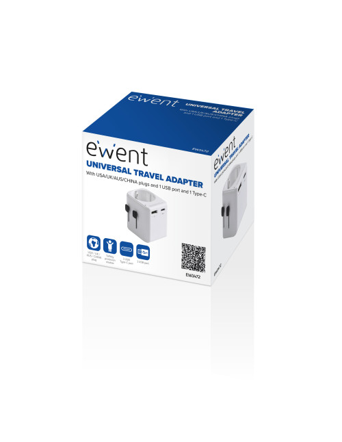 Enchufe universal viaje ewent ew1472 ue