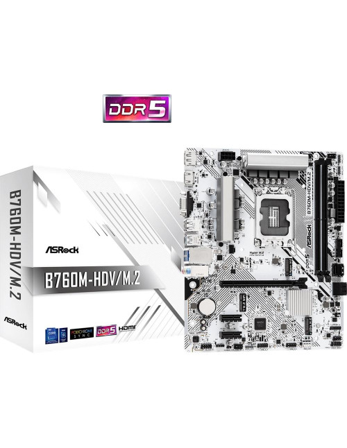 Placa base asrock b760m - hdv m.2 1700