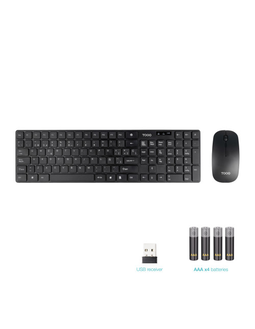 Teclado + raton tooq tqkmw - 3102 - b rf