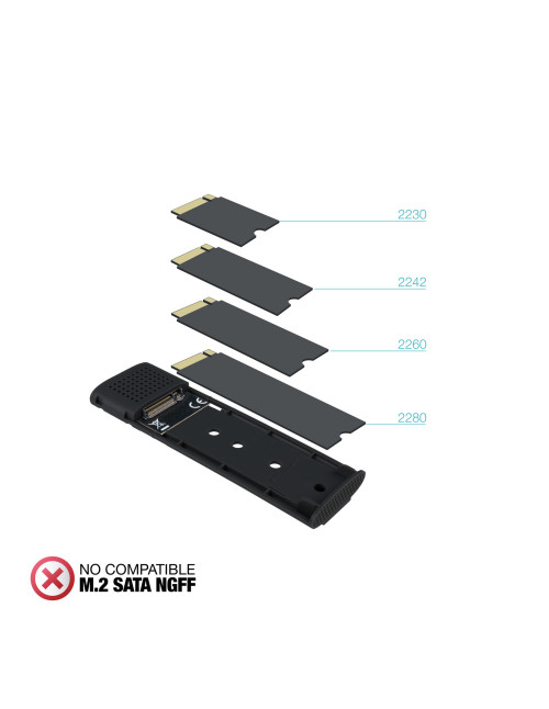 Carcasa disco duro tooq tqe - 2230b ssd