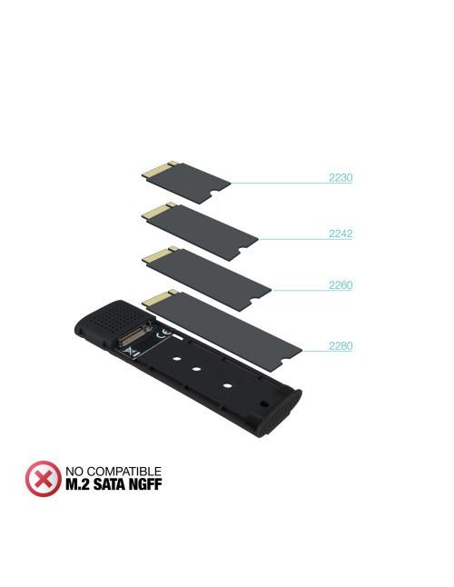 Carcasa disco duro tooq tqe - 2231b ssd