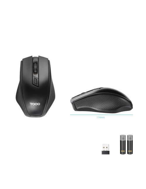Raton inalambrico tooq tqmw - 1102 - b negro