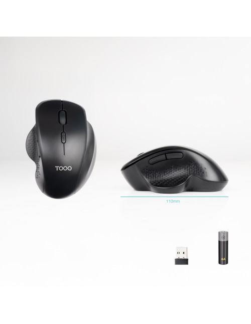 Raton inalambrico tooq tqmwg - 1105 - b negro