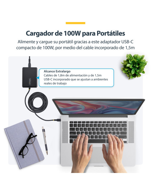 Cargador portatil startech 100w usb tipo