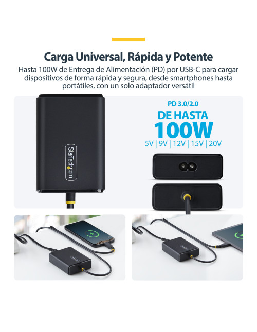 Cargador portatil startech 100w usb tipo