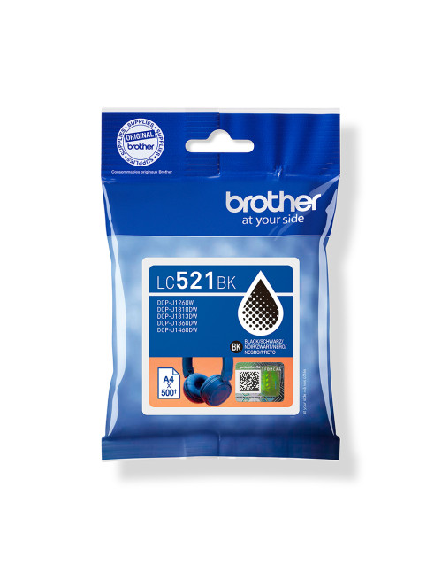 Cartucho tinta brother negralc521bk 500 paginas