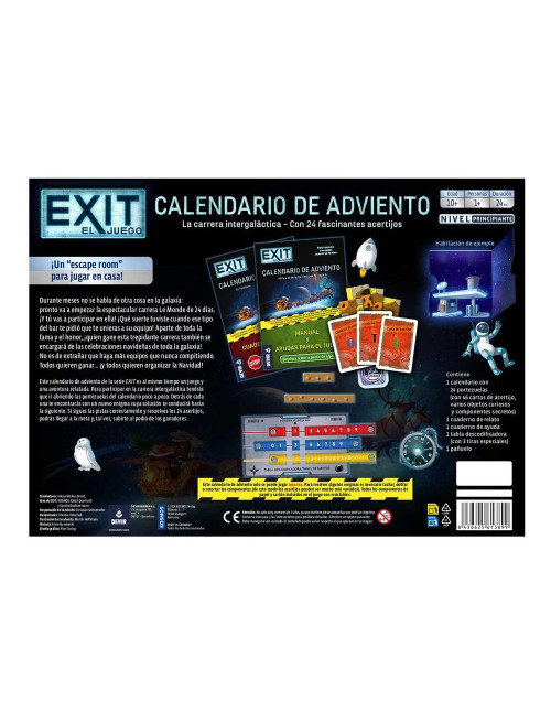 Calendario adviento exit la carrera intergalactica